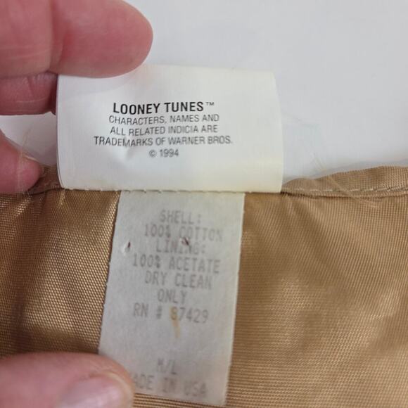 Looney Tunes Vest Unisex M/L Bugs Taz Daffy Elmer Tweety Bird Made USA Vintage - Picture 5 of 5